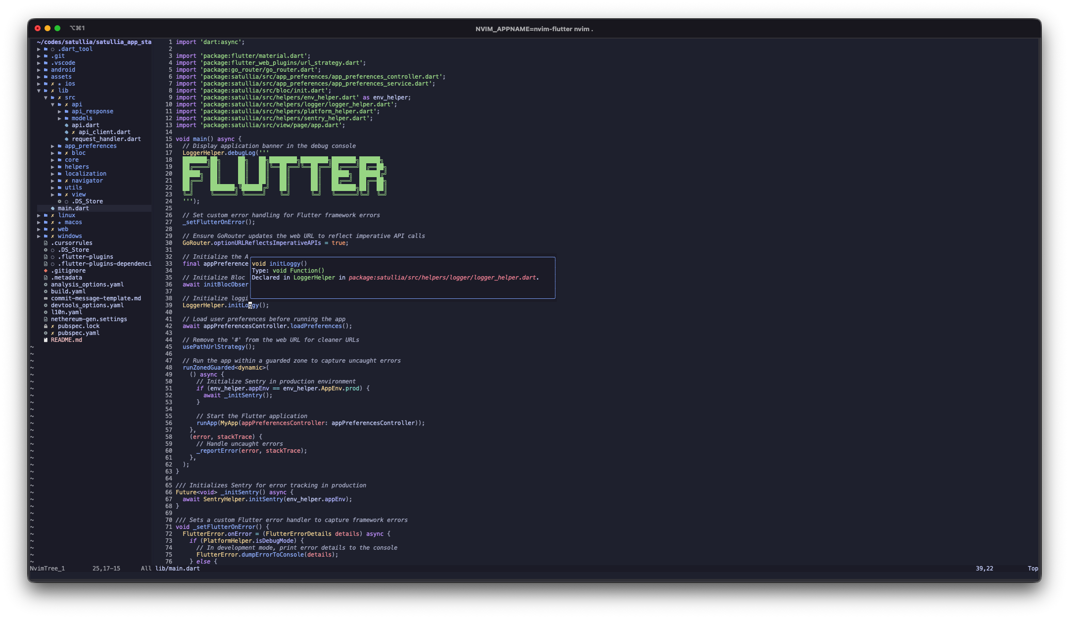 Minimal Neovim + Flutter Setup (macOS)